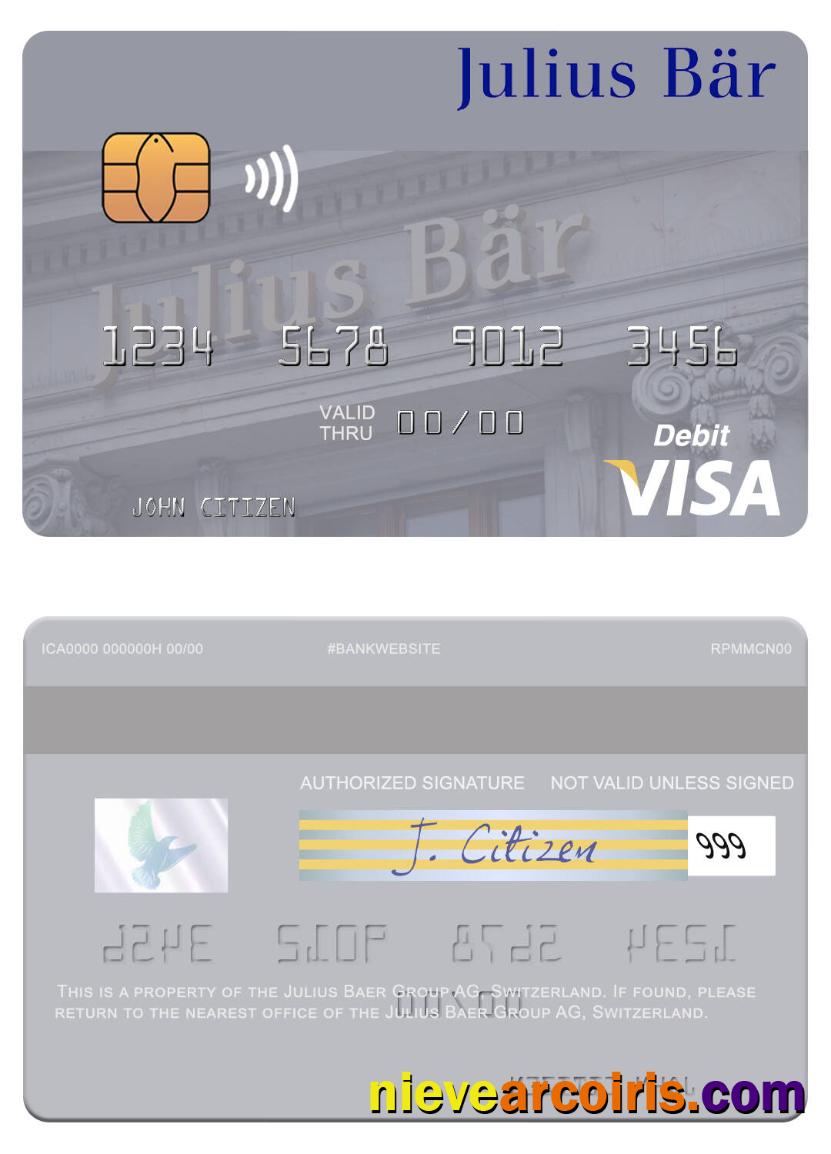 Switzerland Julius Baer Group AG visa debit card